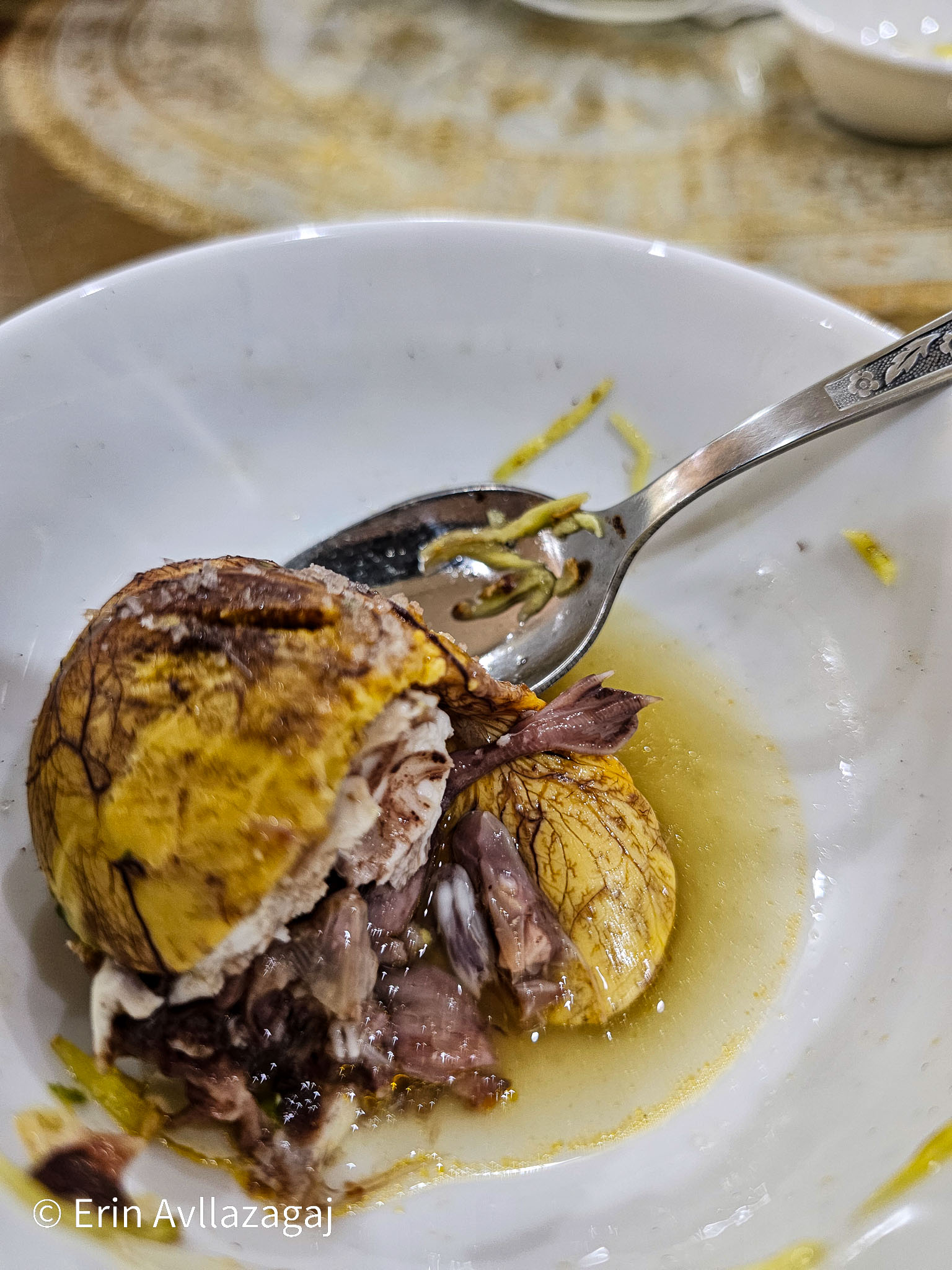 Photo of the balut.